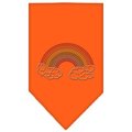 Unconditional Love Rainbow Rhinestone Bandana Orange Large UN852324